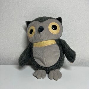 Kohls Cares Aesops Fables Owl Plush Stuffed Animal 10" Yellow Eyes Gray
